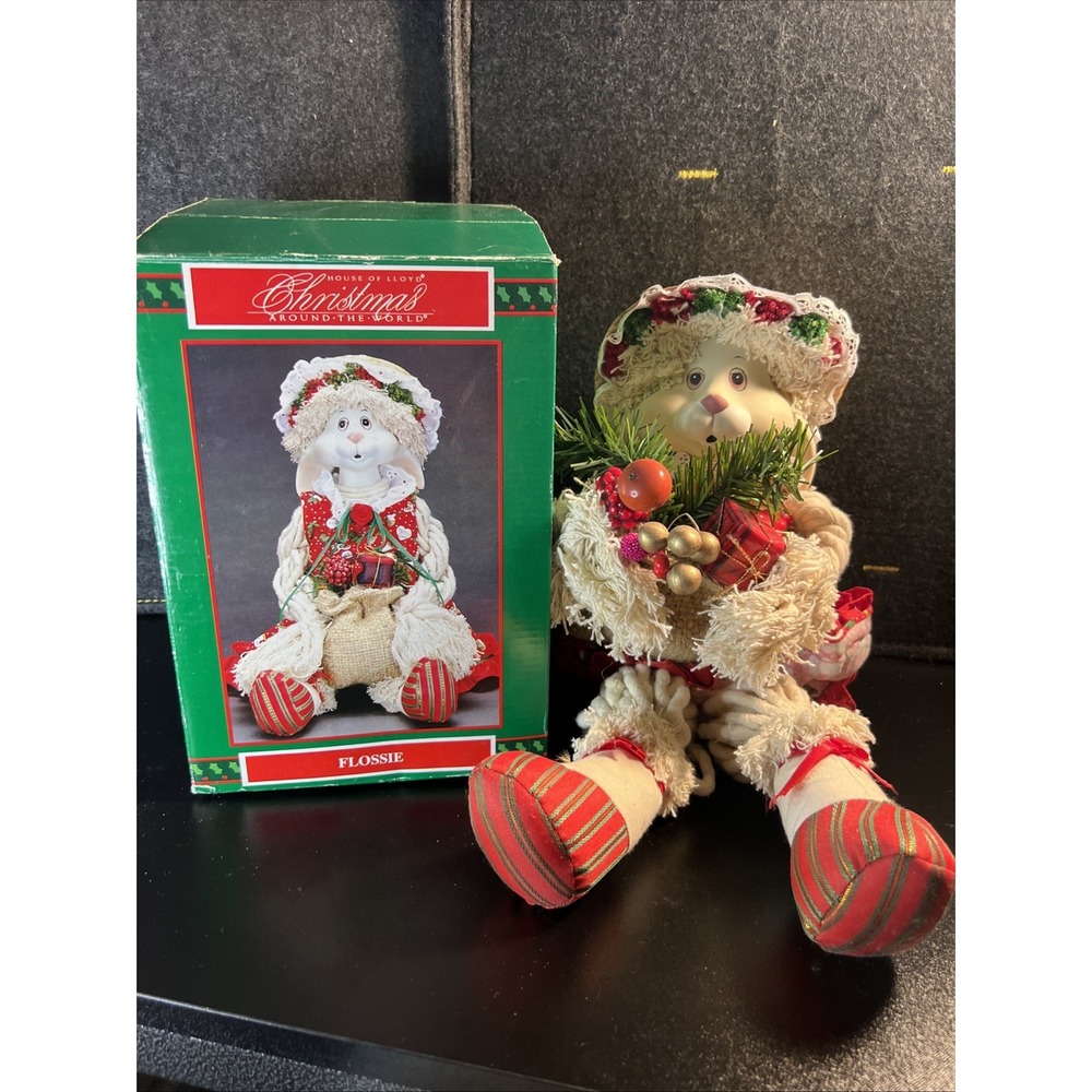 HOUSE OF LLOYD Christmas Around The World " Flossie" Bunny VTG with box 1994
